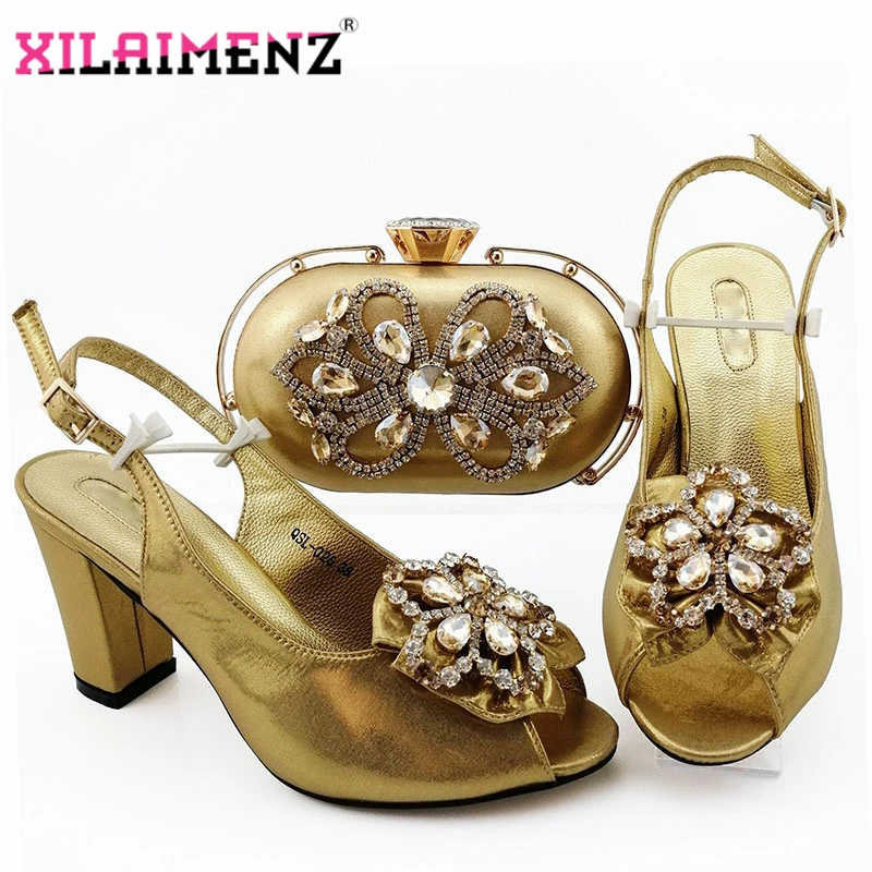 Модный свадебный комплект из обуви и сумки серебристого цвета женские вечерние туфли лодочки сумочка в