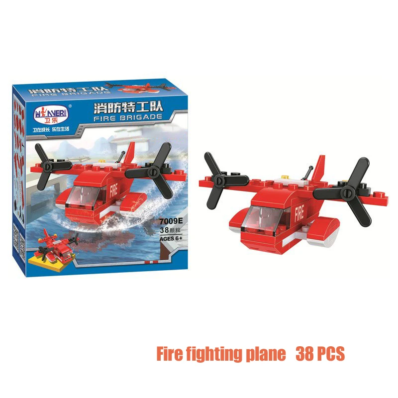 222 шт. Детский конструктор пожарная машина |