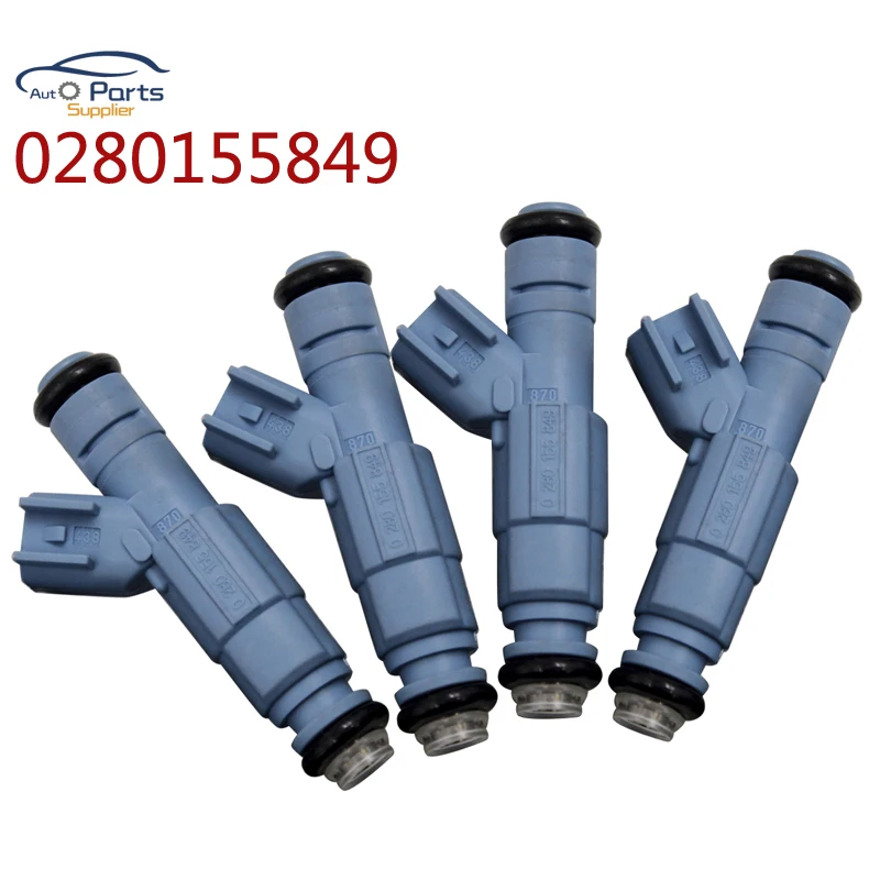 

4Pcs Fuel Injector 0280155849 XF1E-A5B Fit For Jeep Grand Cherokee Dodge Dakota Durango Ram 1500 4.7L V8 2001-2007 Car
