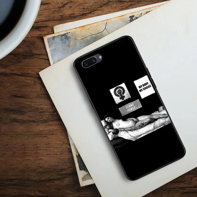 

Vintage Artistic Mosaic Hands Phone Case Phone Case Fundas for OPPO Realme C3 6 5 Pro X2 XT K5 A71 A9 A5 2020 A73 A1K Cover