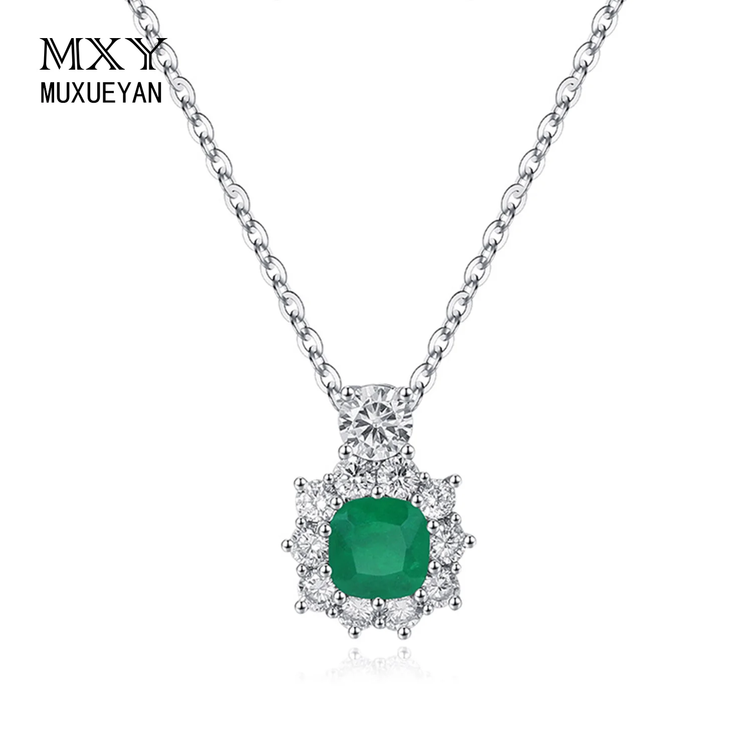 

Exquisite Women Square Zircon Pendant Necklace Fashion Women Engagement Zircon Necklace Wedding Necklace Party Dazzling Necklace