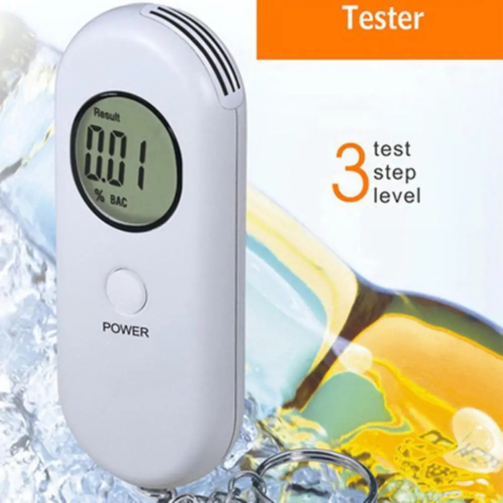

Domestic Mouth Blowing Convenient Breath Analyser Accurate Key Buckle White Alcohol Concentration Tester