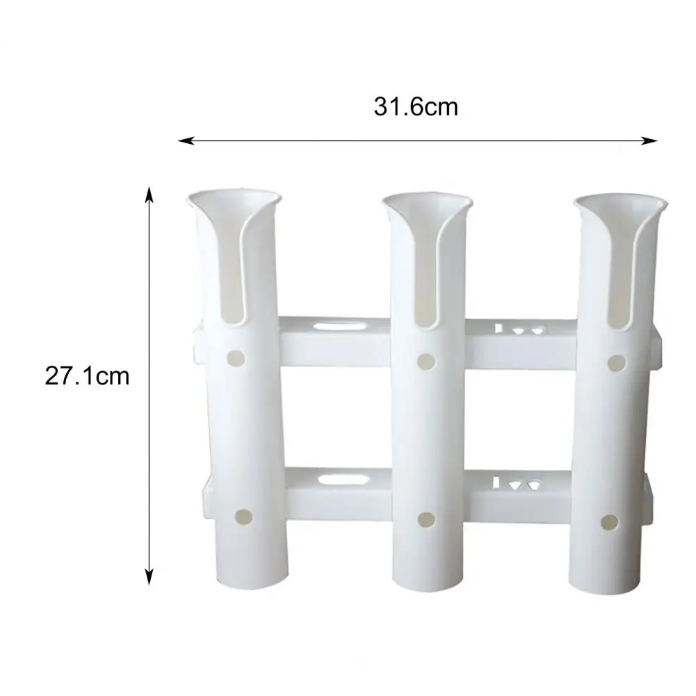 

Practical Fishing Rod Holder 3 Tube Fine Workmanship Wall Mounted Easy to Install Tough Rack Fishing Pole Bracket for Boat