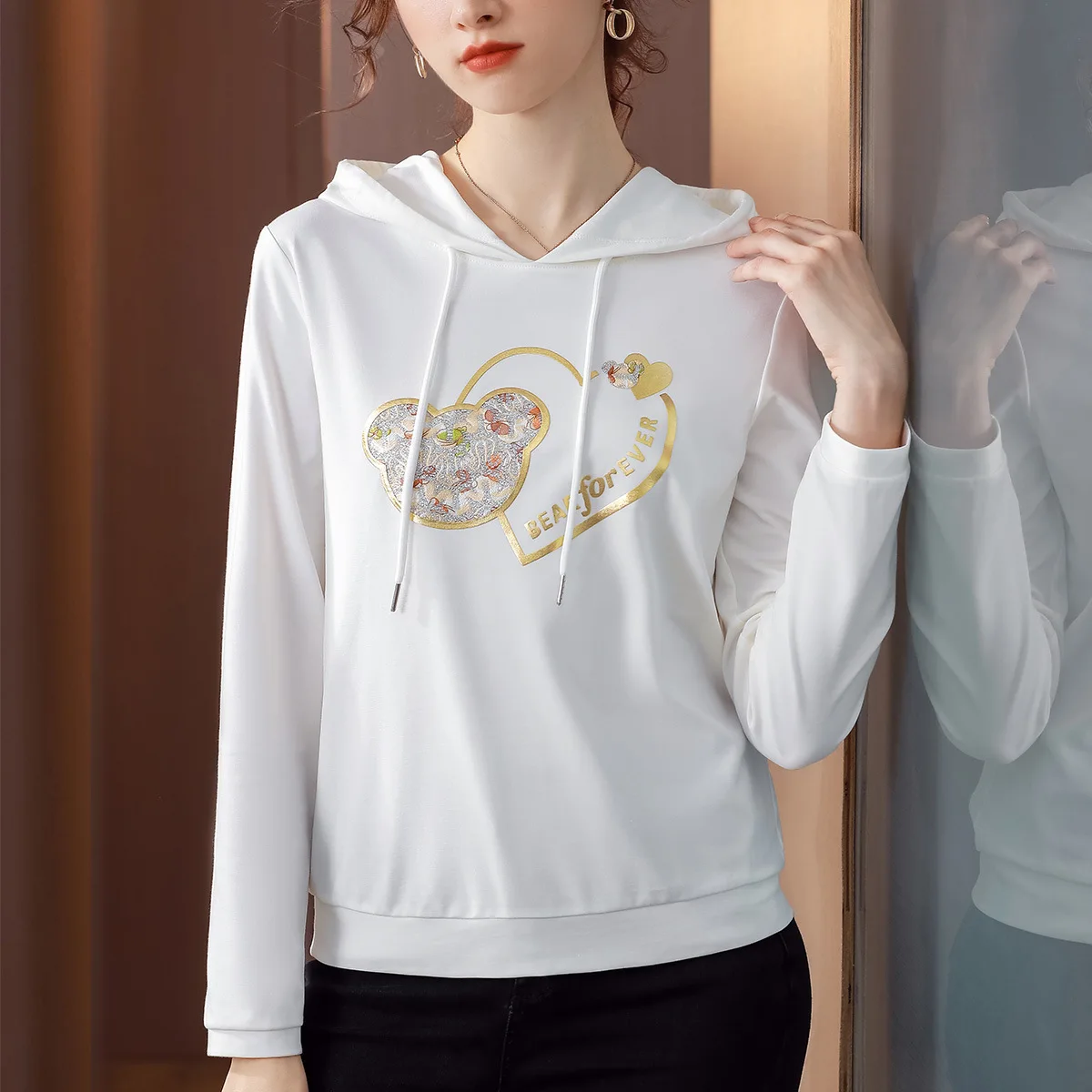

XXXL Oversized Hoodie Long Sleeve Sweatshirt Women Solid Color Cotton Pattern Printing Plus Size Hoodies Sudaderas Para Mujer