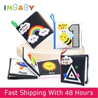Развивающие игрушки IMBABY, детские книги, мягкие тканевые игрушки, погремушки для детей, Интеллектуальные развивающие книги для младенцев 0-12 месяцев
