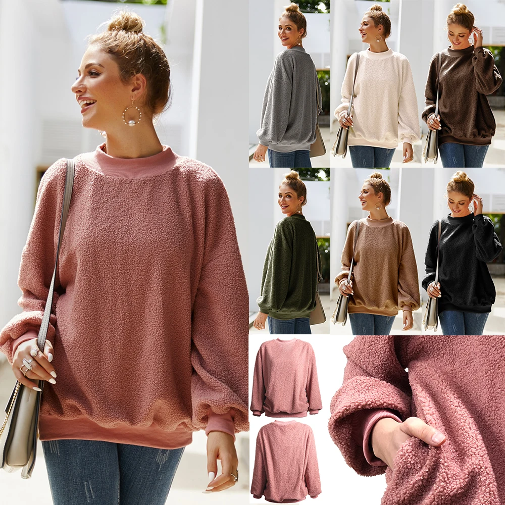 

Women Hooded Sweatshirt Long Sleeve Autumn Winter Warm Fleece Thicken Pullover Female Casual Fashion Hoodied Tops