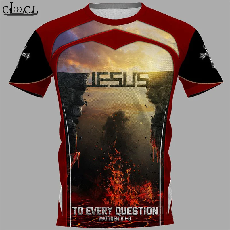 

HX Christian Jesus Catholic 3D Print Men Women Fashion T-shirts Harajuku Clothes Tops Oversized Tee Shirts Tops Drop Shipping