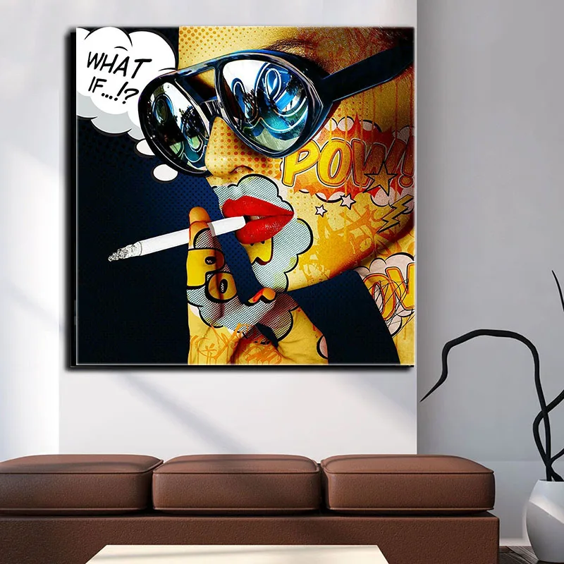 Граффити красочные абстрактные женские фотообои и принты настенные