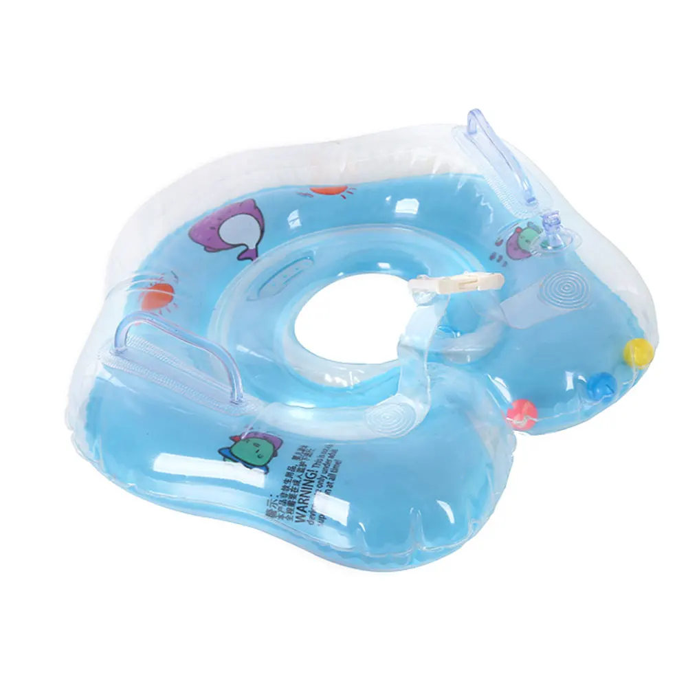 

1Pc Inflatable Baby Swimming Neck Ring Born Infant Neck Swimming Circle Baby Swimming Ring Float Ball Pool Accessories - Blue