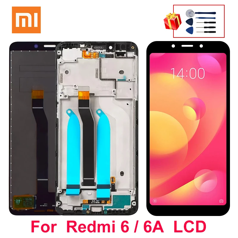 ЖК дисплей 5 45 дюйма для Xiaomi Redmi 6A дигитайзер 6 сенсорный экран с рамкой в сборе