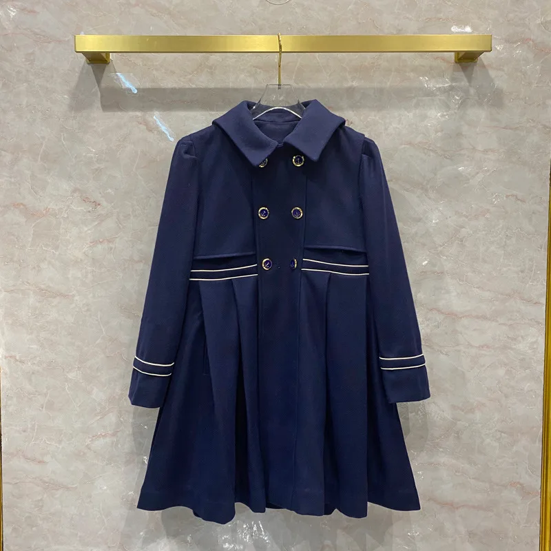 

Designer New arrival Women's High-rise double-breasted overcoat Chic elegant women Woollen coat C753