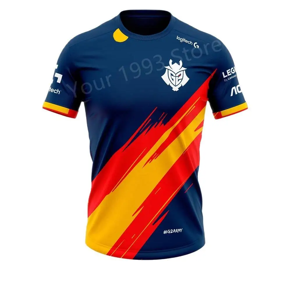 

G2 Spain team jersey 2021 new G2 national team jersey G2 e-sports supporter T-shirt League of Legends G2 e-sports uniform shirt