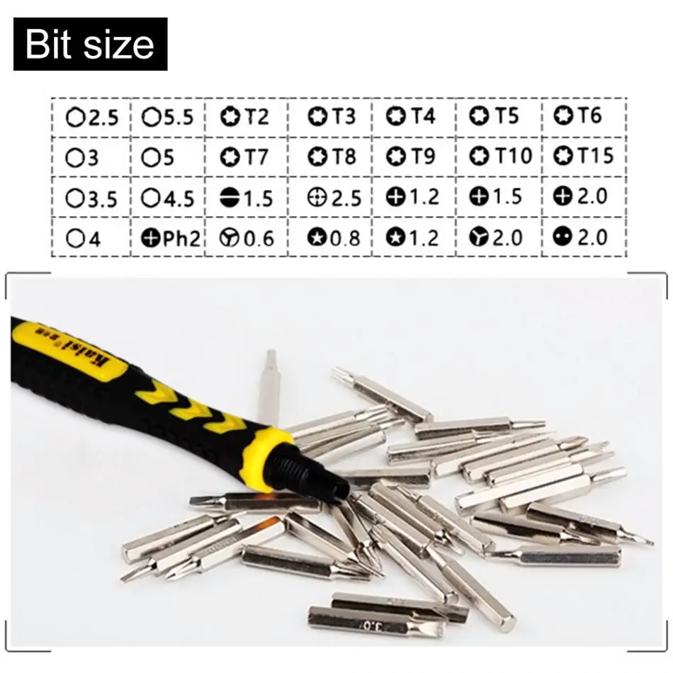 

38 in 1 Screwdrivers Set Precision Screwdriver bit set Mobile phone Repair Tools Kit Precise Screw Hardware Tool Box