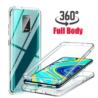 360 full body protector case for xiaomi redmi note 10s 10 9s 9 6 pro max 10x 9t 9a 9c k20 k30 8 8a 8t 7a 7 silicone clear cover