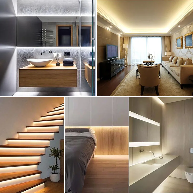 

Flexible COB LED Strip Light Bar DC 12V 24V 8mm 308 480 LEDs High Density Tape RA90 Warm Nature Cool White Linear Dimmable FOB