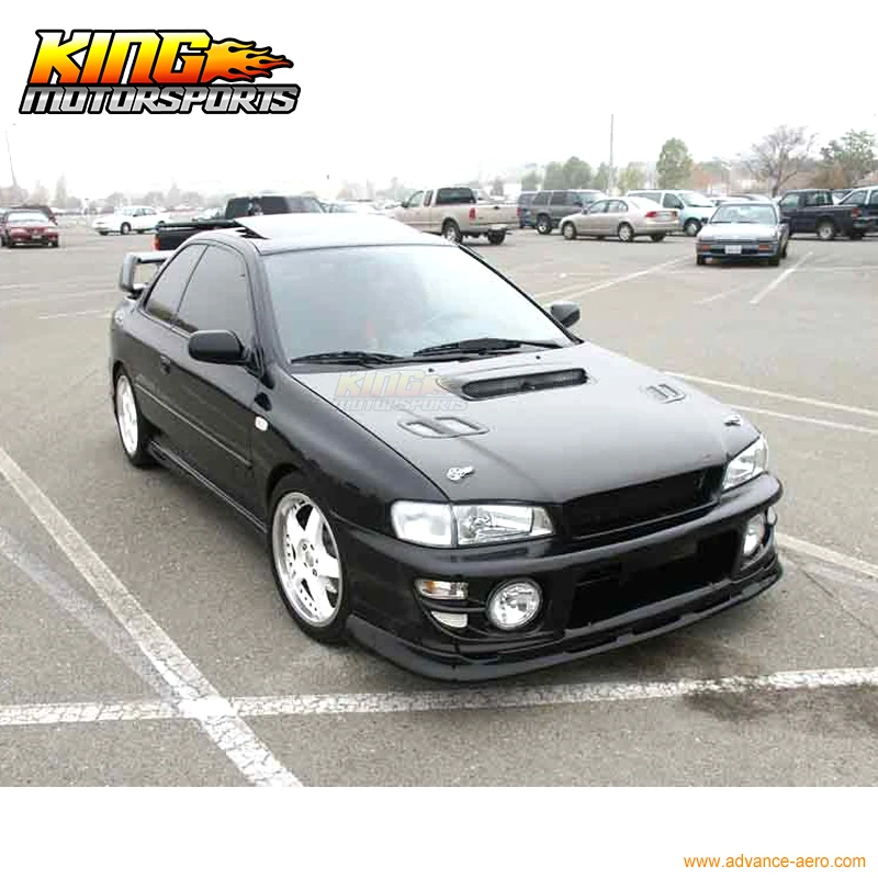Подходит для 97 98 99 00 01 Subaru Impreza WRX 2Dr 4Dr передний бампер спойлер BLK PU Global БЕСПЛАТНАЯ