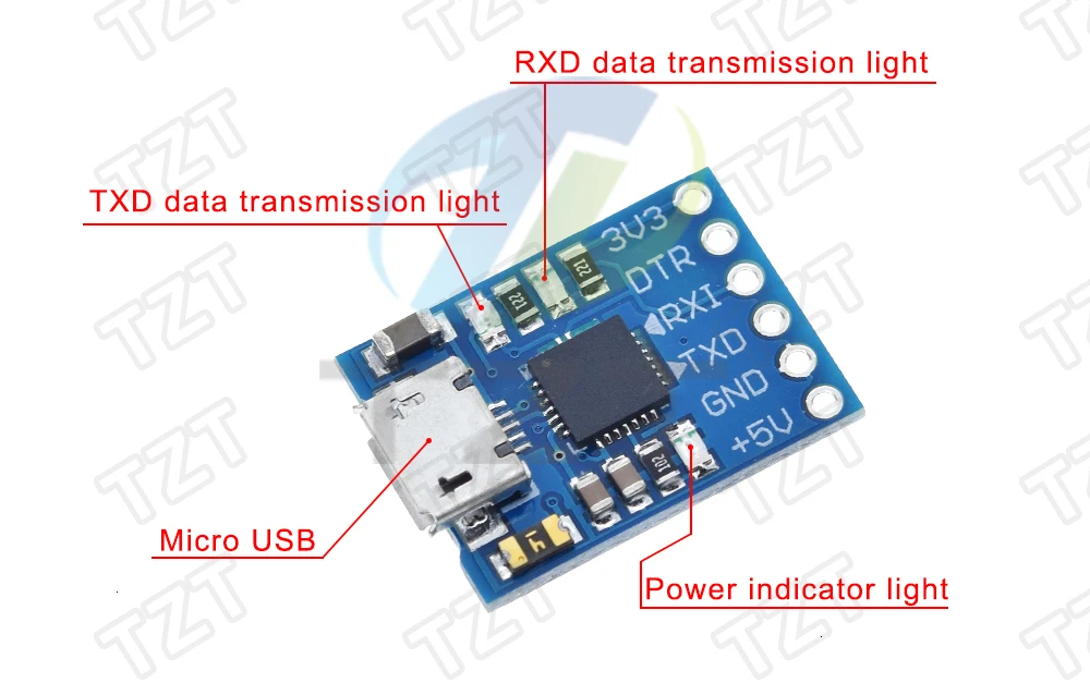 CP2102 USB 2,0 UART ttl 5PIN Соединительный модуль последовательный преобразователь STC Замена FT232 CH340 PL2303 CP2102 MICRO USB для aduino
