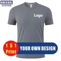 onecool sport qigh quality t shirt custom logo embroidery print personal design picture text breathable summer tops 9 colors 202