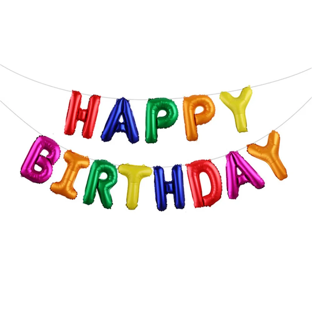 

13pcs Happy Birthday Decoration Balloons Rose Gold Letter Foil Ballons Birthday Party Decorations Globos Anniversaire