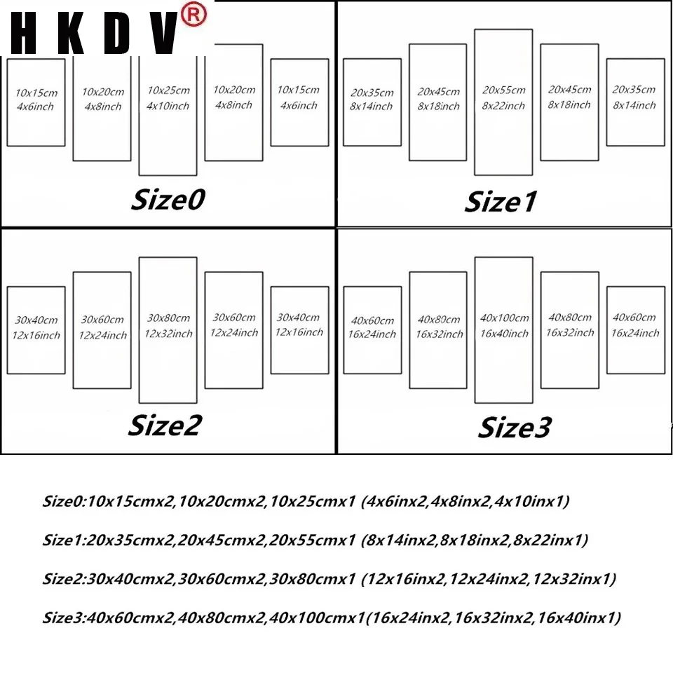Картина на холсте HKDV настенное искусство домашний декор 5 панелей гор река дерево