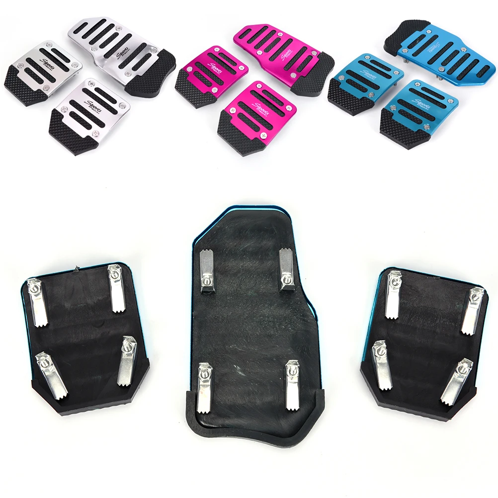 3 шт. автомобильные нескользящие накладки на педаль из алюминиевого сплава |