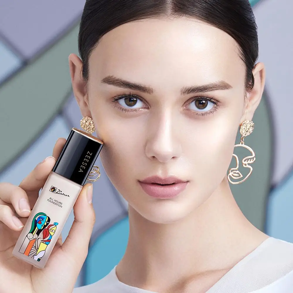 Крем для тонального крема Zeesea жидкое средство полного покрытия масла легко