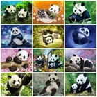 5D DIY Алмазная вышивка  Животное Панда мозаика Вышивки Крестом Полный Квадратный Дрель домашнего декора Подарок