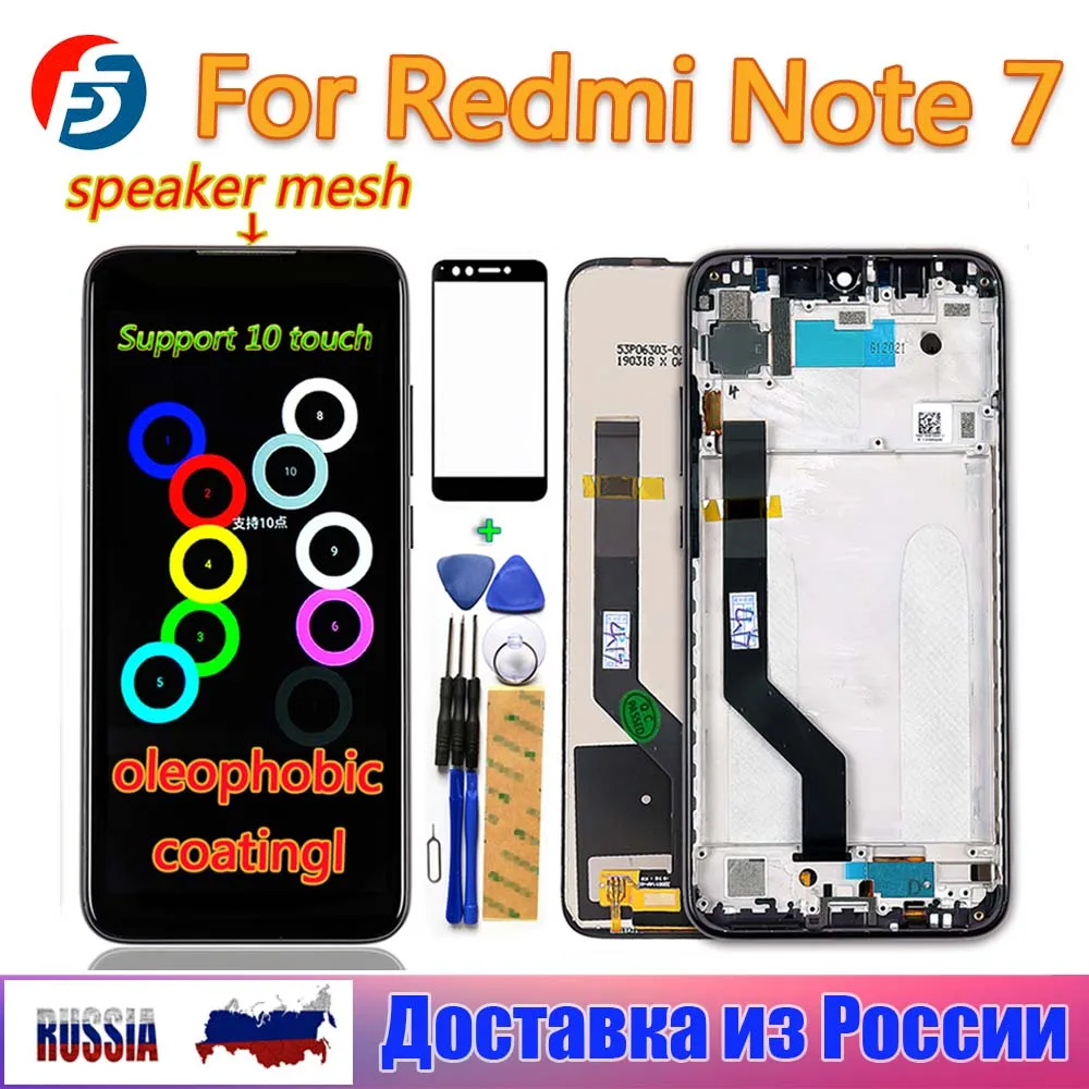 

Lcd Display For Xiaomi Redmi Note 7 6.3 inch FANSU1 Digitizer Assembly Frame Touch Screen For Xiaomiredmi Note 7 pro lcd