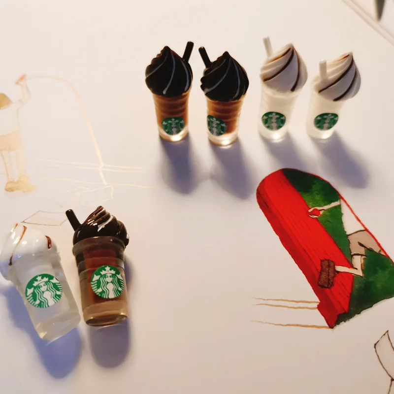 10 шт. Frappuccino/миниатюры искусственные напитки чашки/Искусственные бутылки/Сказочный Садовый Гном/Декор террариума/Декор кукольного дома