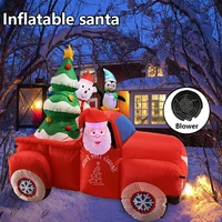 new christmas 7 6f inflatable decorations santa claus drive outdoor with led lights garden christmas tree family party decor