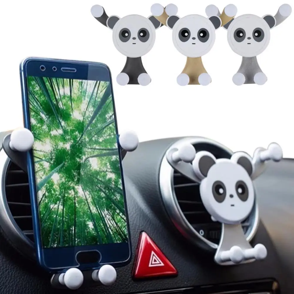 

Clip on Panda Car Phone Holder Universal Gravity Car Phone Stand Air Vent Mount Stand Cell Phone GPS Car Bracket Mounts & Holder
