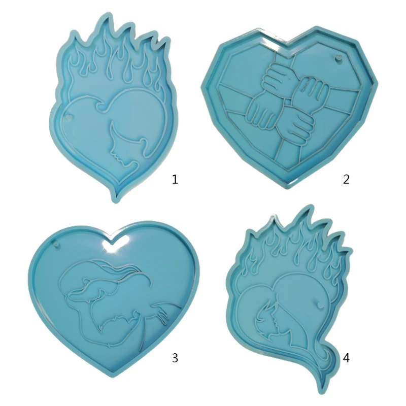 

Coaster Epoxy Resin Mold Keychain Pendant Silicone Mould DIY Crafts Cup Mat Tool K3ND