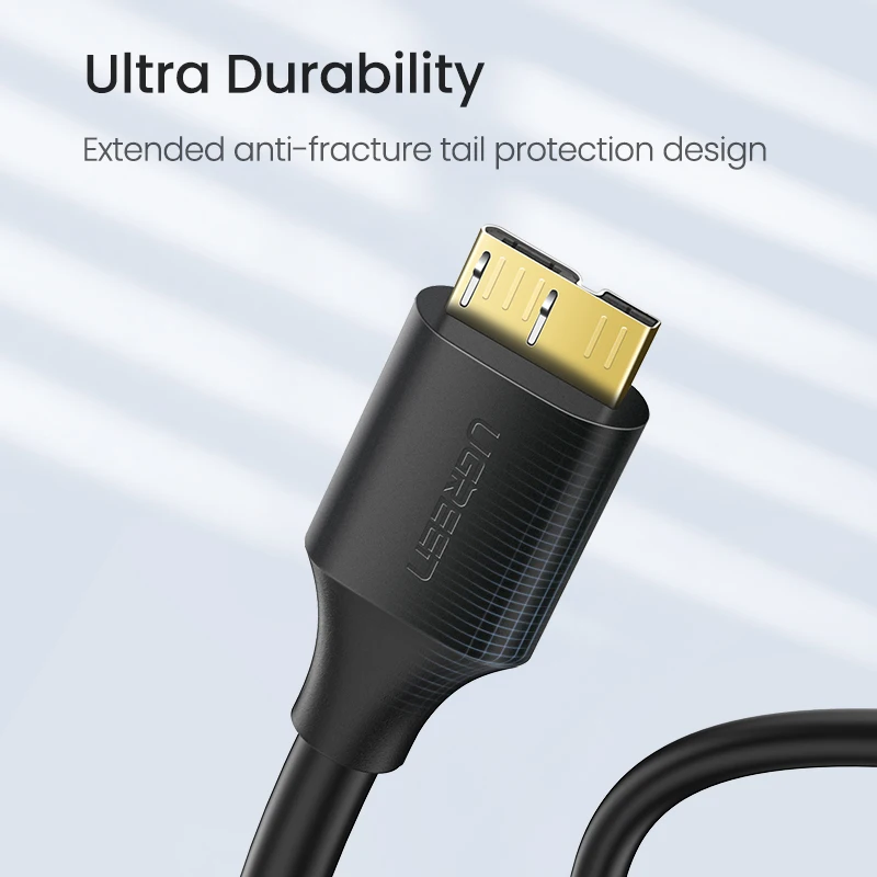 Ugreen Micro USB 3,0 кабель 2.1A 1 м кабель передачи данных для быстрой зарядки USB шнур Кабели для мобильных телефонов для samsung Note 3 S5 Toshiba жесткий диск