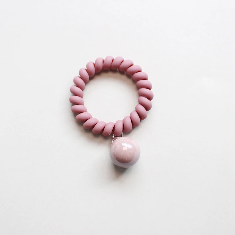 Милые спиральные Галстуки для волос милые Шаровые Подвески густых держатель