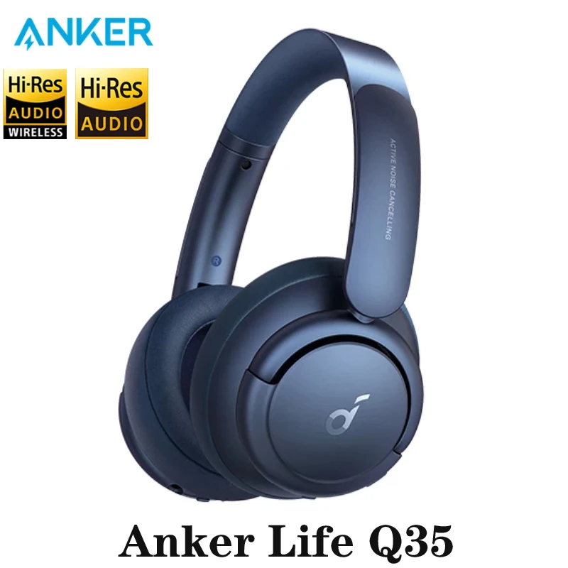 Шумоподавляющие наушники Soundcore от Anker Life Q35, многорежимные наушники с активным шумоподавлением, удобное воспроизведение 40 часов, четкие звонки, гибридные
