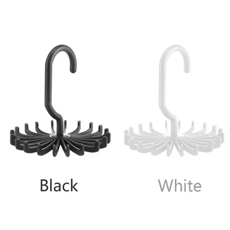 

1pc Plastic Portable Tie Rack For Closets Rotating Holder Clothing Scarves For Men Women Storage Belt Hanger Hook Ties K7P2