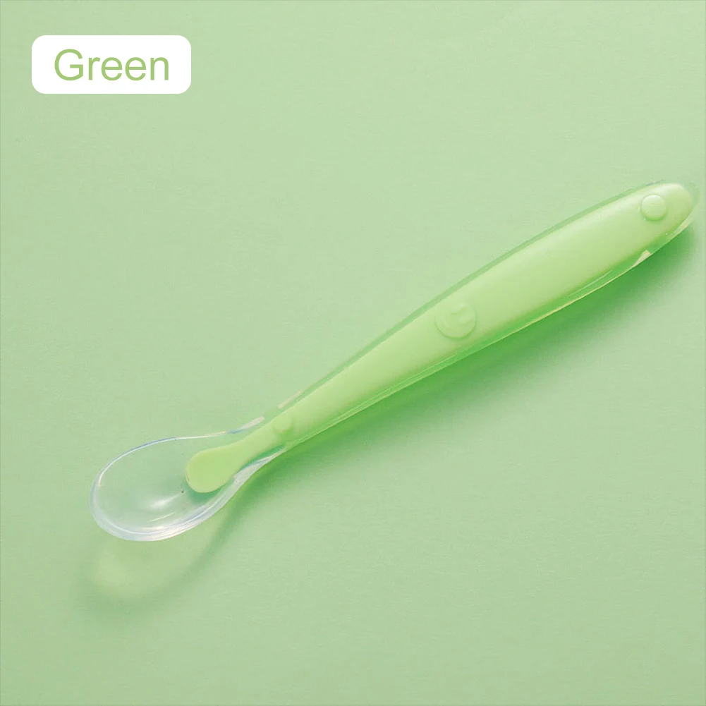 

HOT Silicone Baby Spoon First Stage Feeding Training Spoon Soft And Safe Baby Utensils For Infants Over 6 Months Solid Feeding