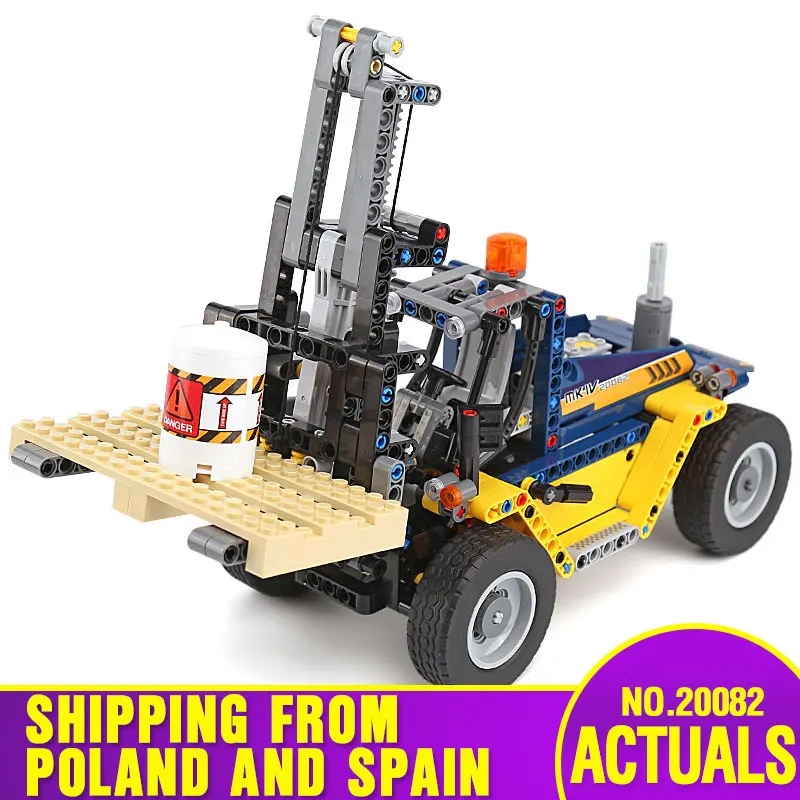 Technic серия 20082 сверхмощный вилочный погрузчик модель строительные блоки Набор кирпичей Сборка игрушки рождественские подарки 42079 для детей Подарки