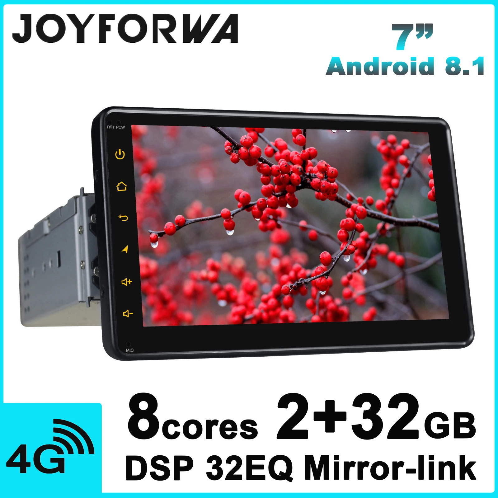 DSP 4G SPDIF 7 &quot1Din Android 8 1 Автомобильный мультимедийный Радио Стерео GPS RCA сабвуфер OBD DVR