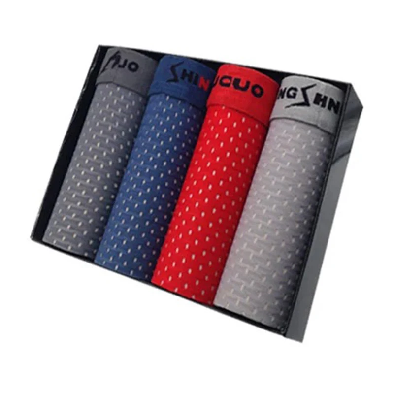 4 шт./лот мужское нижнее белье боксеры шелковые сетчатые трусы однотонные шорты