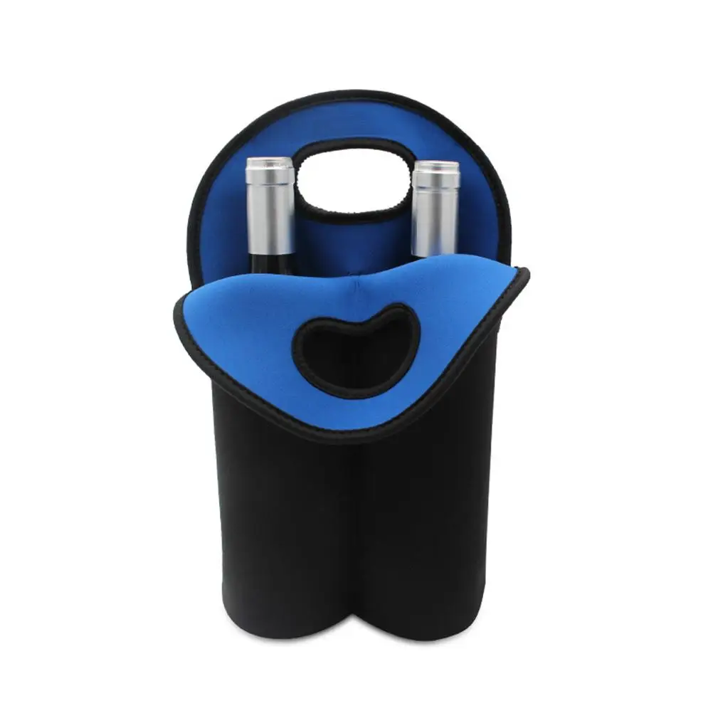 

Portable 2 Bottles Neoprene Wine Bottle Freezer Bag Cooler Wine-bottle Bag Protect Insulated Cover Beer Cooling Holder Carrier