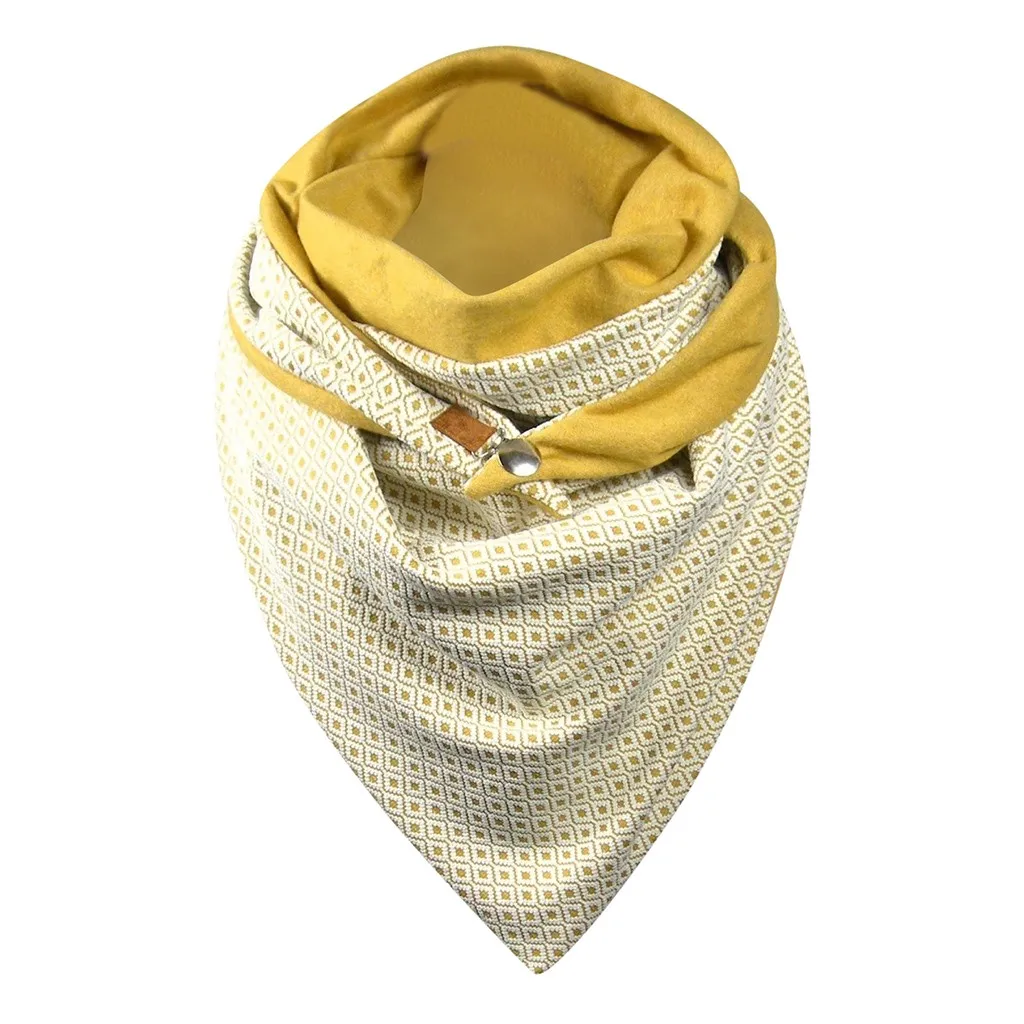 Женский хлопковый Малайзийский теплый шарф тюрбан на пуговицах модный