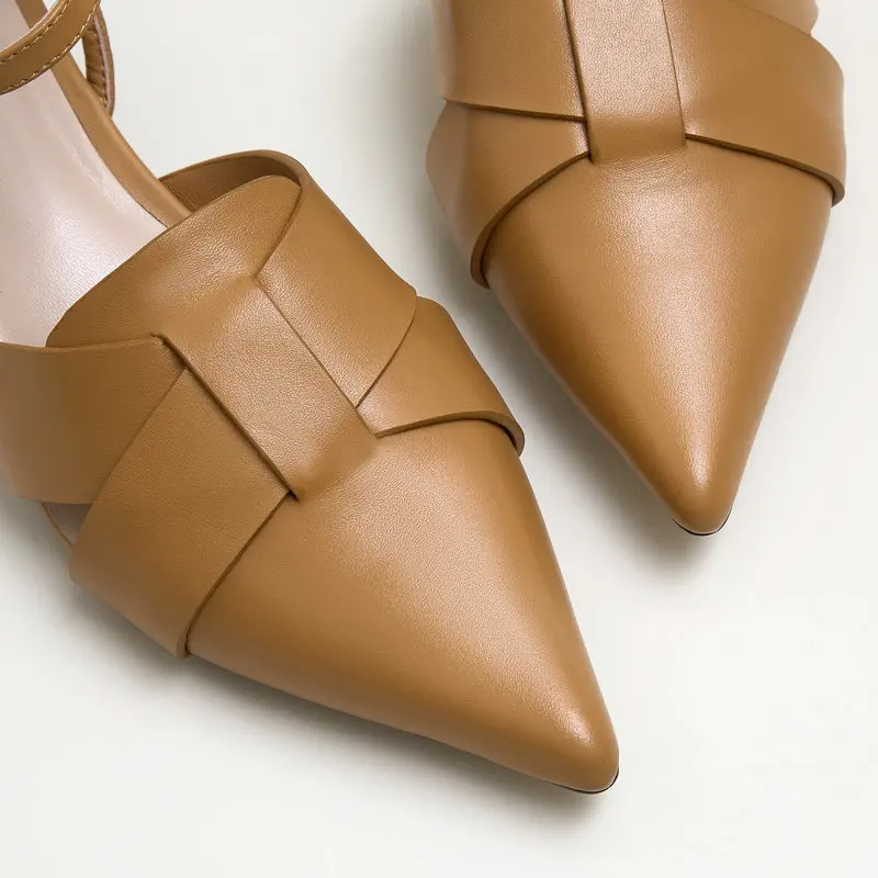 Женская обувь из натуральной кожи Фирменные сандалии на среднем каблуке