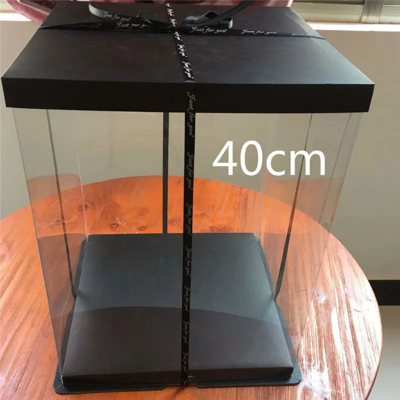 Only Box 40cm 40 см 25 см Валентина Роза Медведь Сердце цветок подарок для подруги День рождения Свадьба искусственные вечерние Декор для дома цвет красного вина розовый - Цвет: Only Box 40cm
