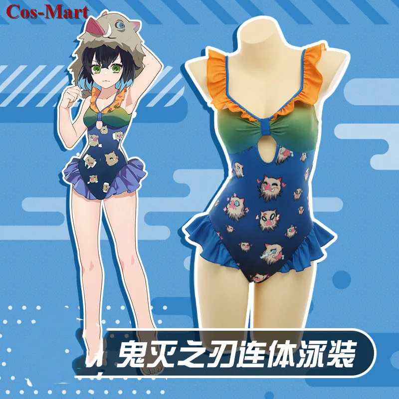 

Anime Demon Slayer:Kimetsu No Yaiba Hashibira Inosuke Cosplay Costume Sexy Sweet Swimsuit Activity Party Role Play Clothing S-XL