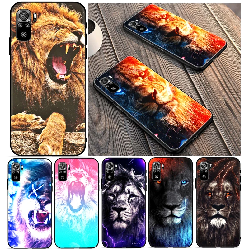 

Wolf Lion Animal Painting Phone Case For Xiaomi Redmi Note 10 10T 10S Pro MAX 5G For 10T TPU Cases Carcasa Cover Funda