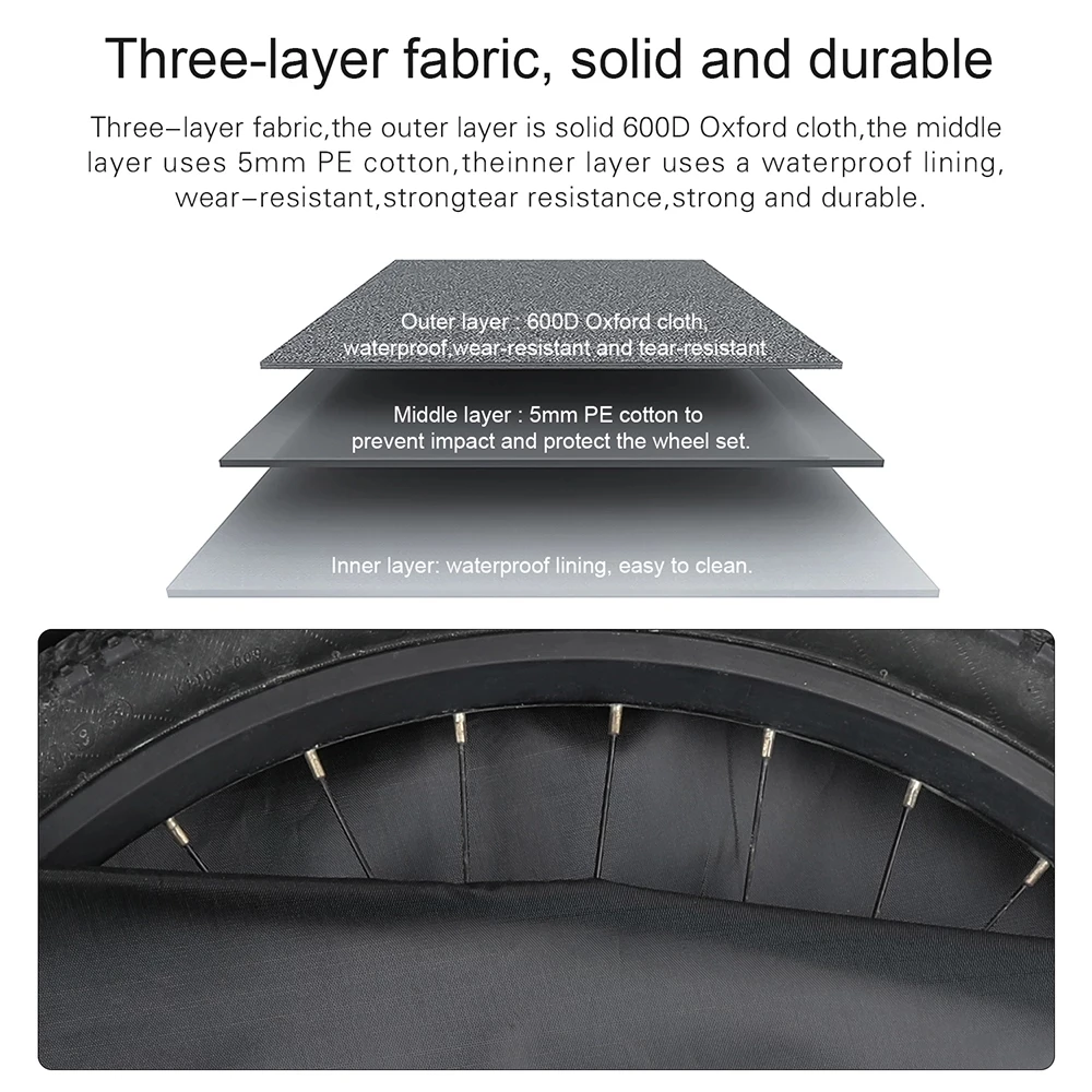 

Rhinowalk 19L Mountain Road Bike Wheel Travel Case 26-29 inch Transport Bag Bicycle Wheel Carry Bags Bike Wheel Cover Bag