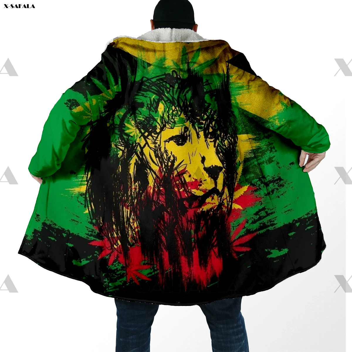 Толстовка с капюшоном и 3D-принтом дракона воина длинное пальто плащ толстая