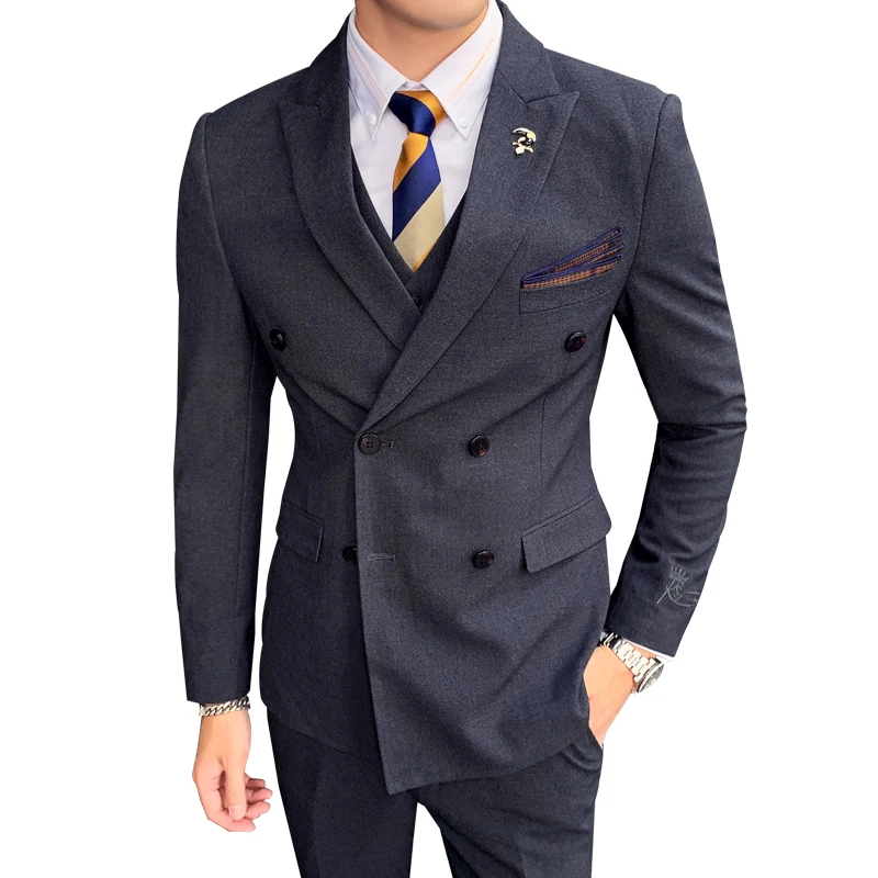 Азиатский sizeNew Новое поступление 2019 новый модный мужской костюм из трех