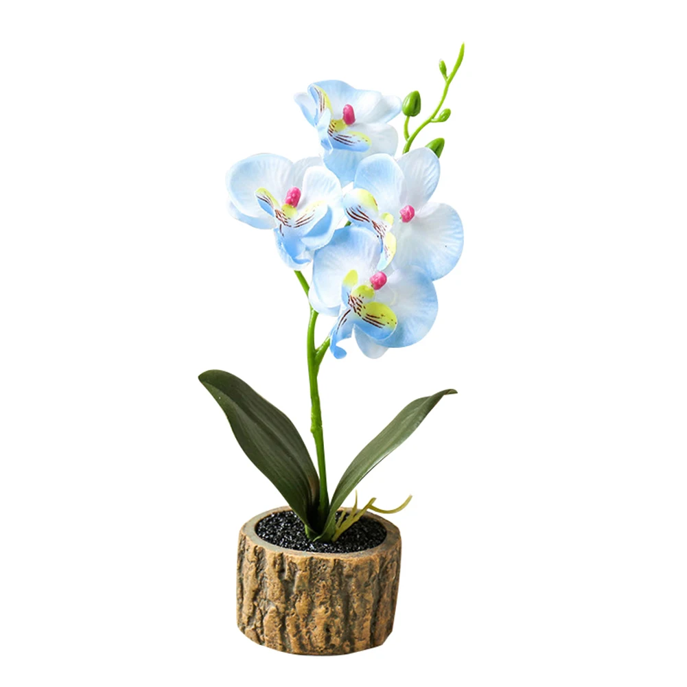 Искусственные цветы в горшке искусственная Орхидея бабочка цветок бонсай